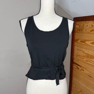 Lululemon It’s A Tie Wrap Tank Top Black Small S Activewear Sleeveless W1ARRS